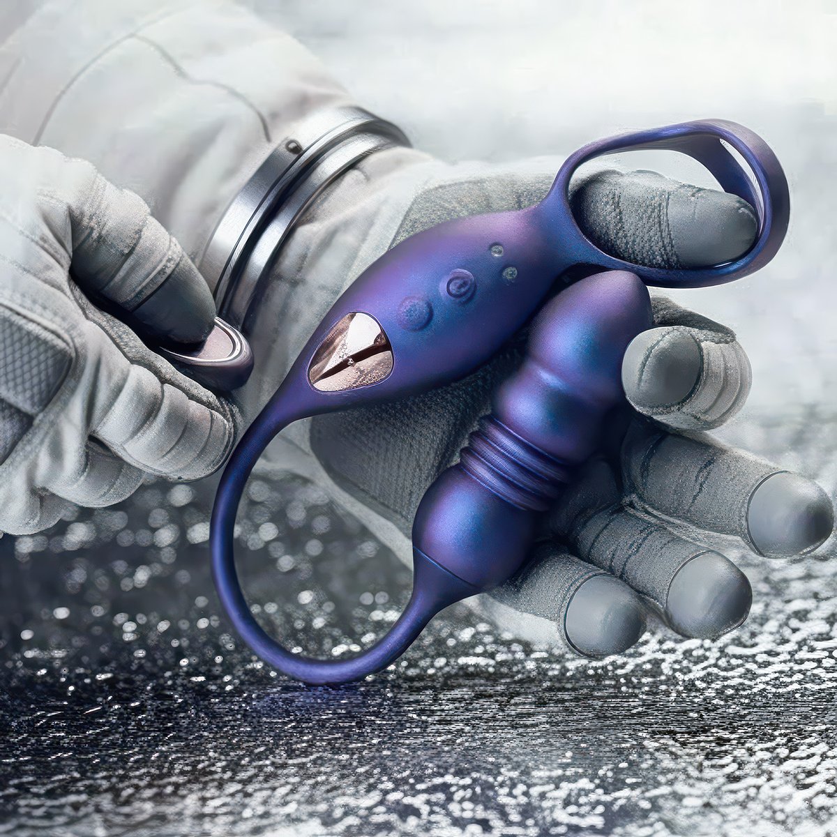 Hueman - Deep Impact Cock- & Ballring - Met Stotende Prostaatstimulator