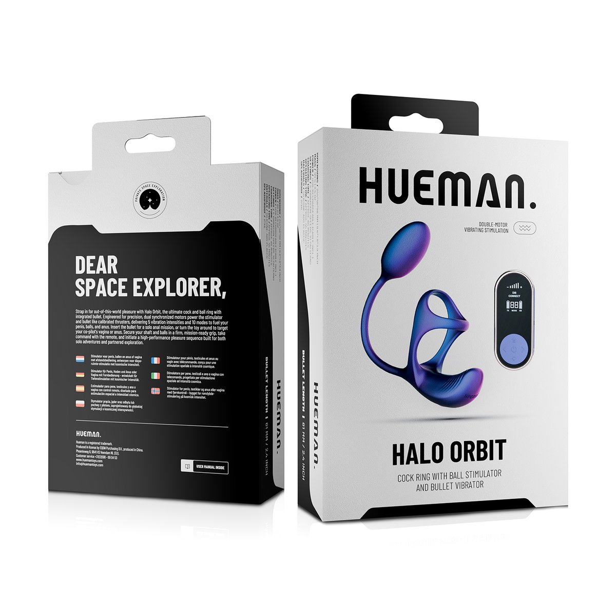 Hueman - Halo Orbit Cockring - Dubbele Stimulatie