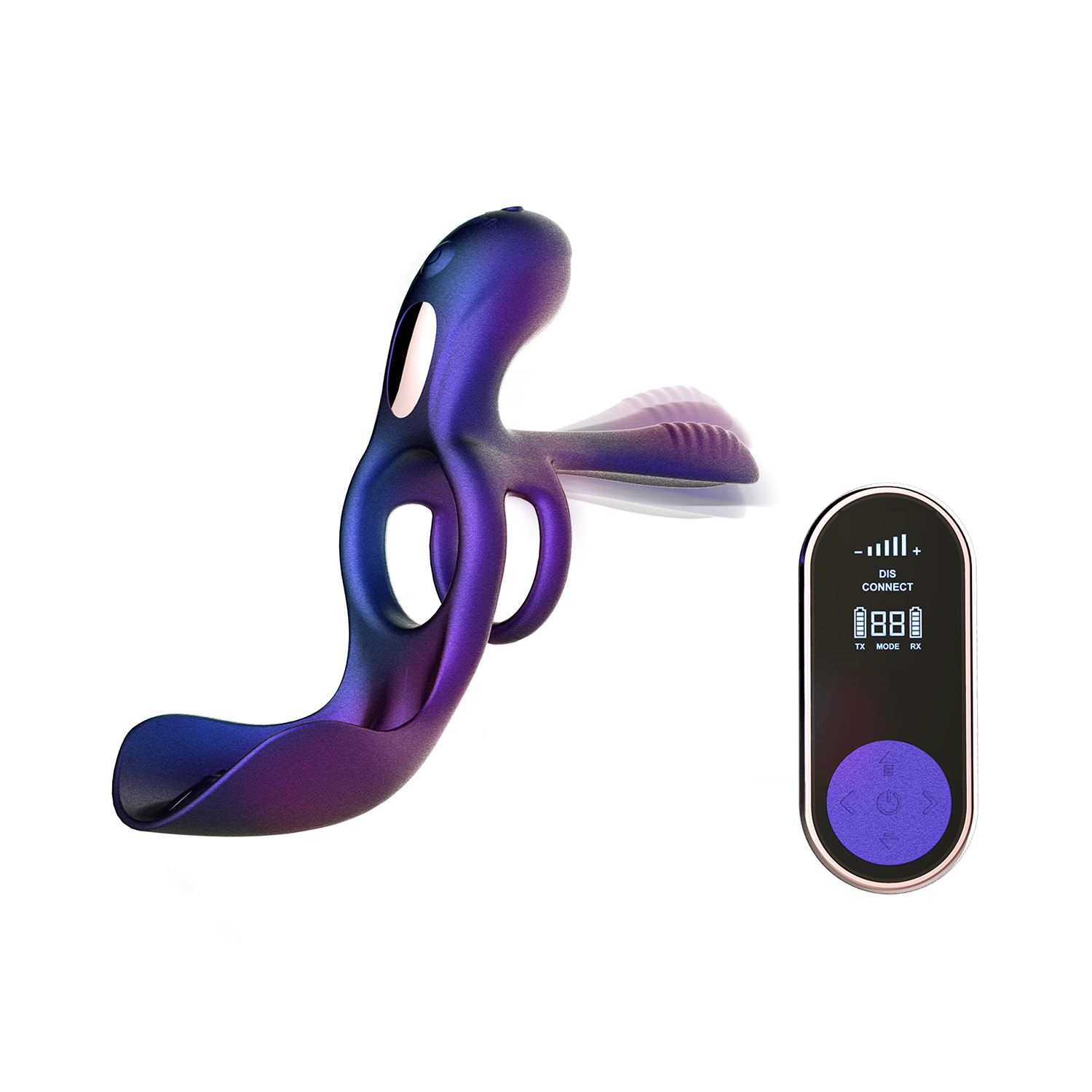 Hueman - Zenith 3-in-1 Cockring - Met Afstandsbediening
