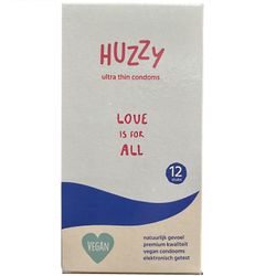 Huzzy 12 Pack Vegan Ultra Dunne Condooms Huzzy 12 Pack Vegan Ultra Dunne Condooms