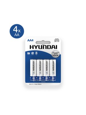 Hyundai - Super Alkaline AA-Batterijen - 4 Stuks