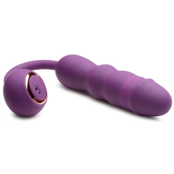 Thru Thumper Thrusting Silicone Vibrator w/ Remote Thru Thumper Thrusting Silicone Vibrator w/ Remote