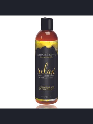Intimate Earth - Relax Massageolie Citroengras en Kokosnoot - 120 ml