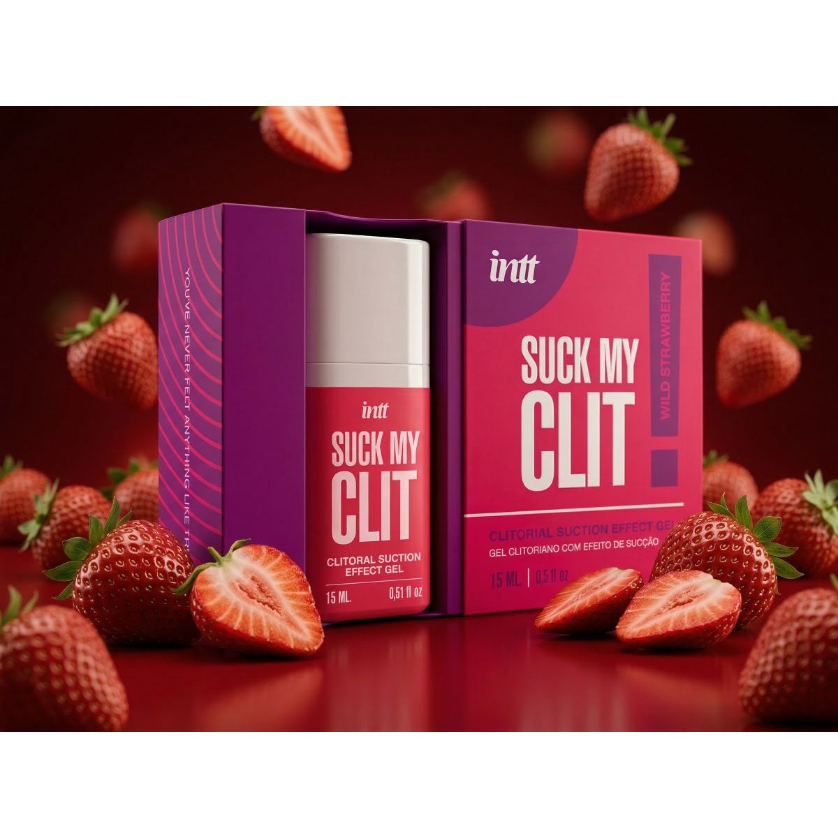 INTT - Suck My Clit Gel Wilde Aardbei - 15ml - Afbeelding 7