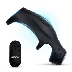 Jock - Rush Vibrating Penis Sleeve with Cock Ring - Black