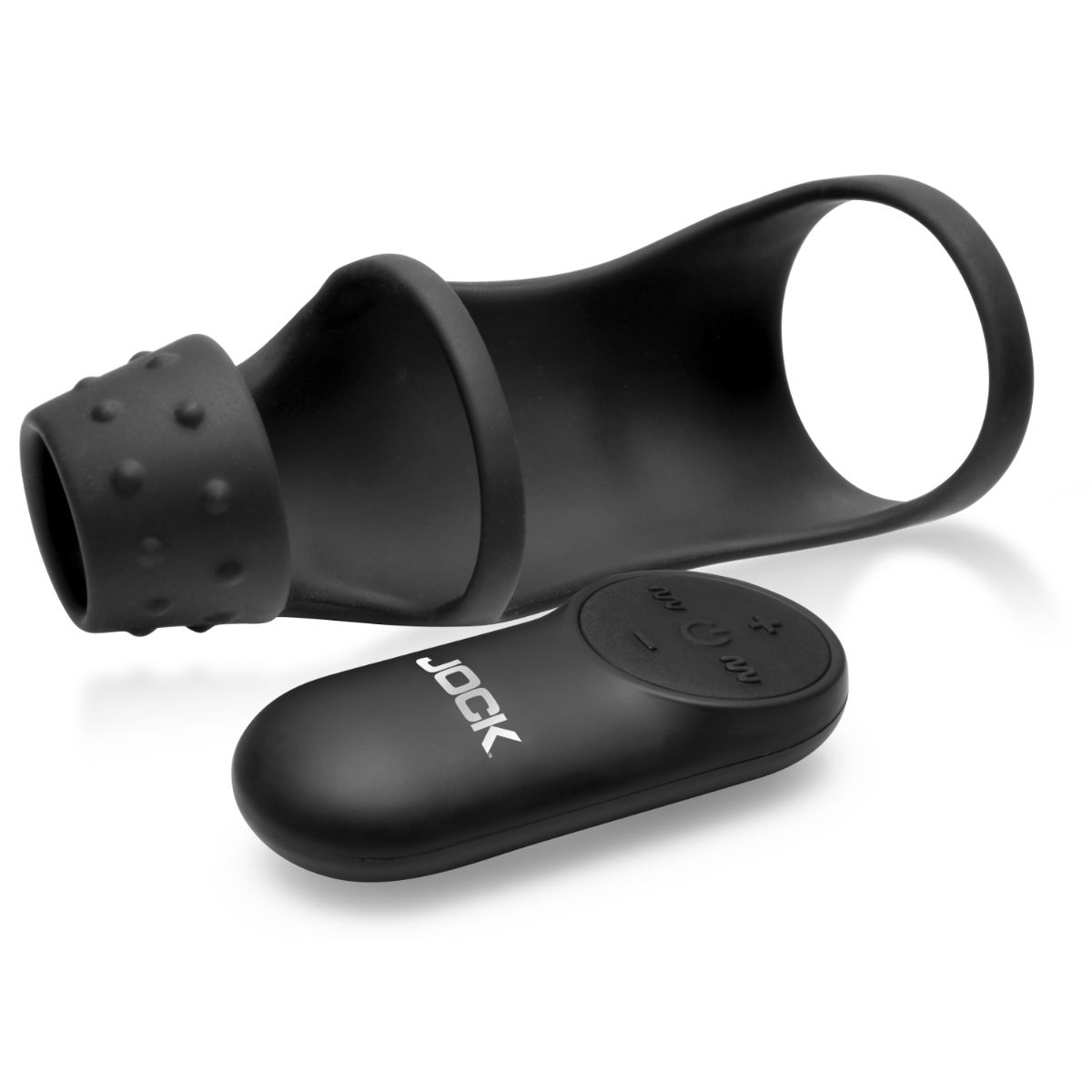 Jock - Rush Vibrerende Penis Sleeve met Cockring - Zwart foto 2
