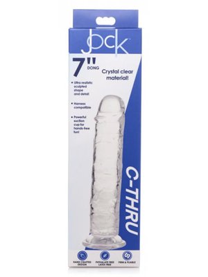 Jock C-Thru Transparante Dildo - 20 cm.