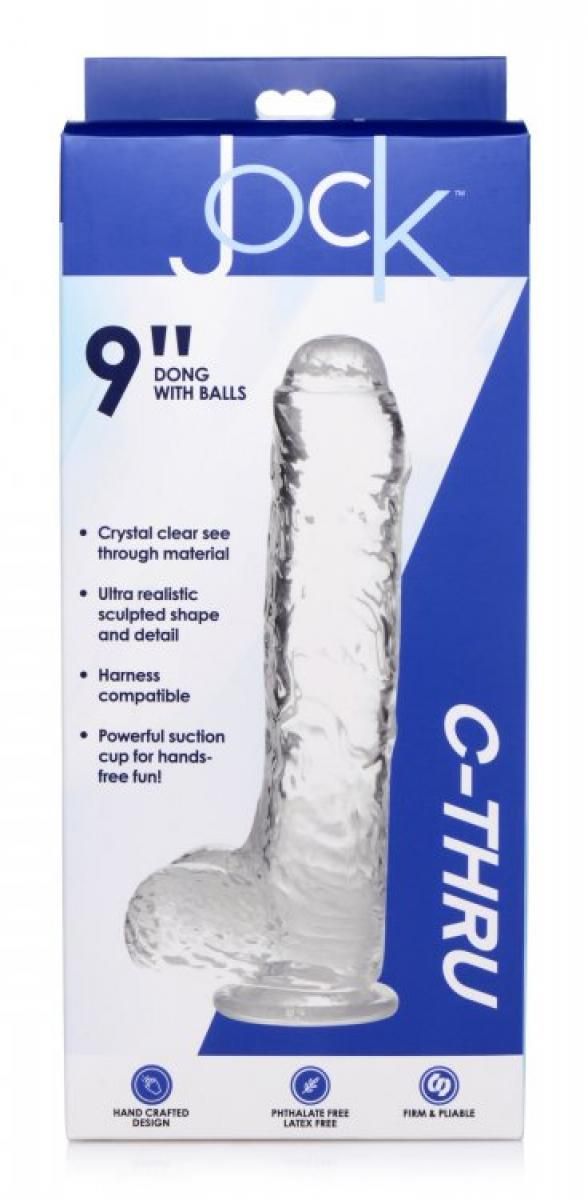 Dildo Jock C-Thru Trasparente - 23 cm - EasyToys