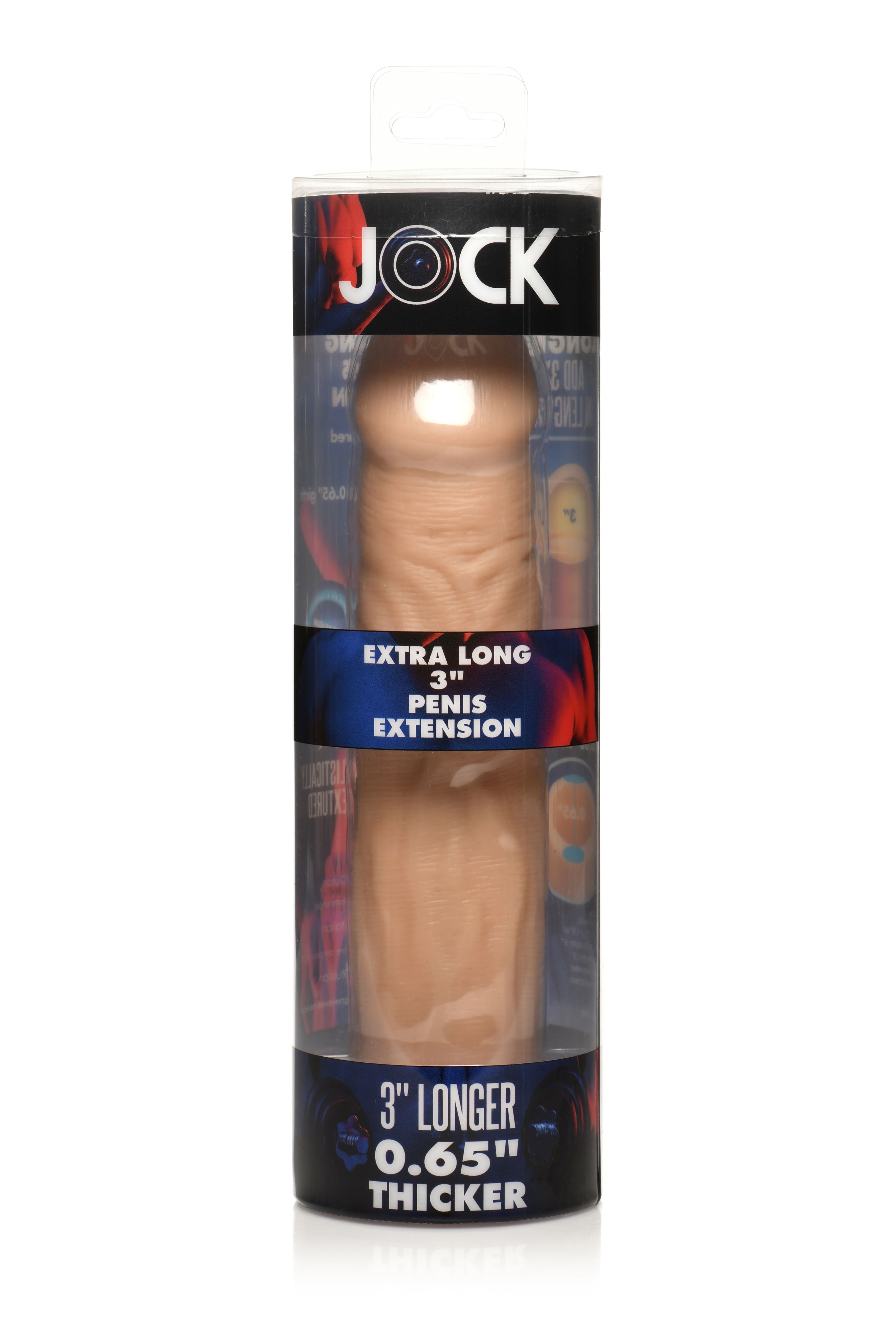 JOCK Extra Lange Penis Sleeve 22,5 cm - Beige foto 6