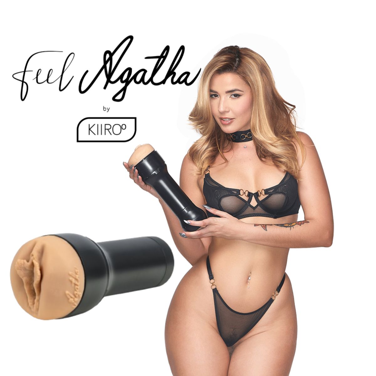 Kiiroo - Feel Agatha Vega Stroker - Zwart