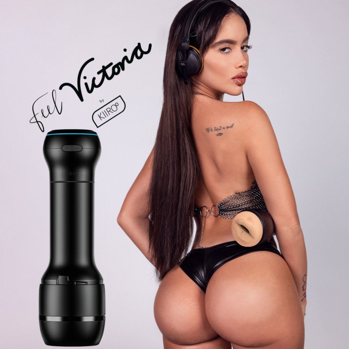 Kiiroo - PowerBlow & Feel Victoria June Mondmasturbator Combo - Zwart