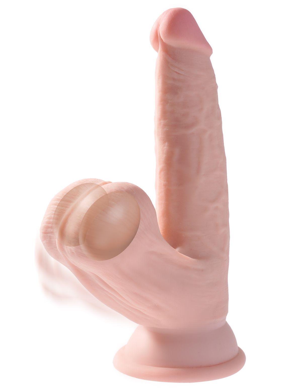 King Cock Plus - Triple Density Dildo Met Bewegende Balzak - 18 cm foto 5
