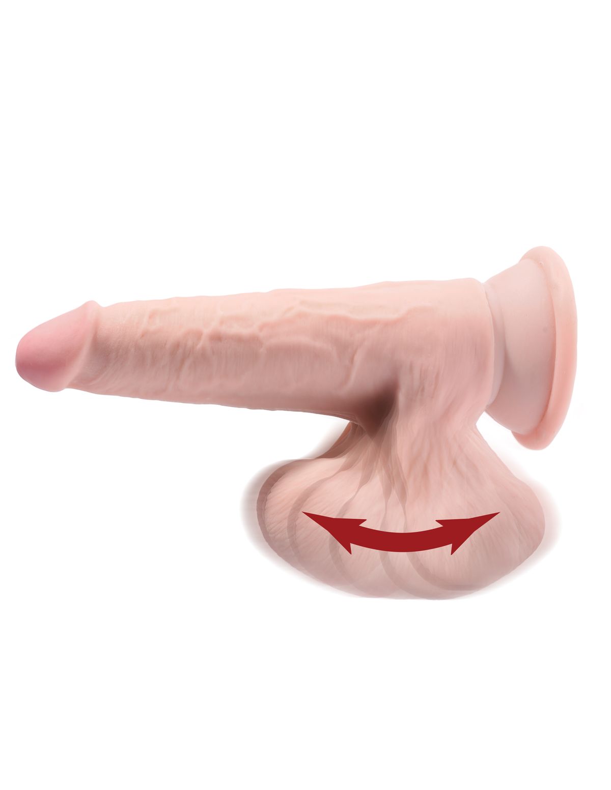 King Cock Plus - Triple Density Dildo Met Bewegende Balzak - 18 cm foto 4