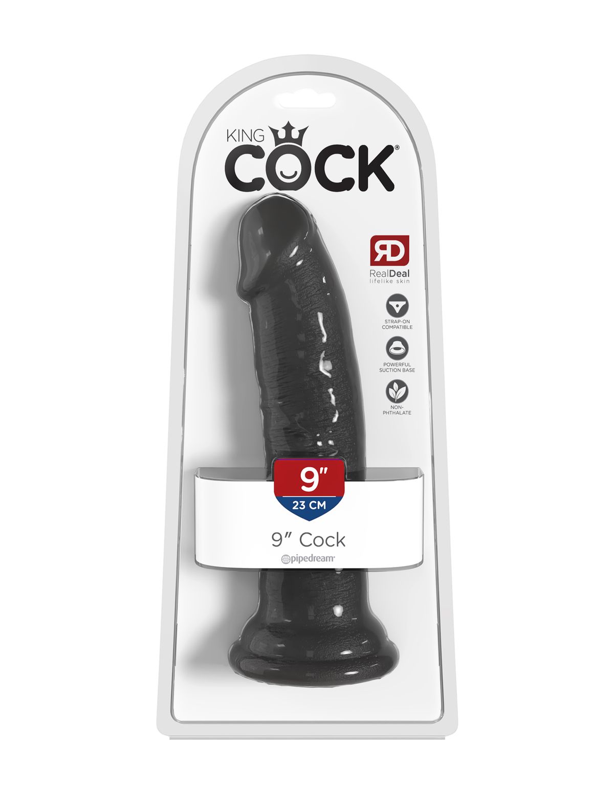 King Cock - Realistische Dildo Zwart - 23cm foto 5