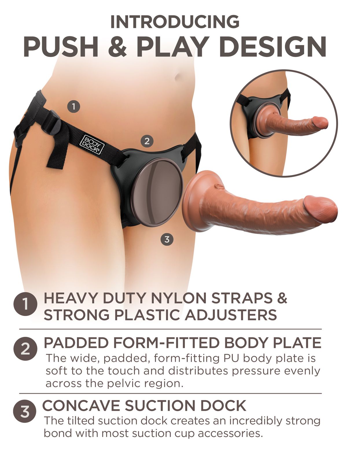 King Cock Elite - Comfy Body Dock Strap-on Set - 21 cm foto 4