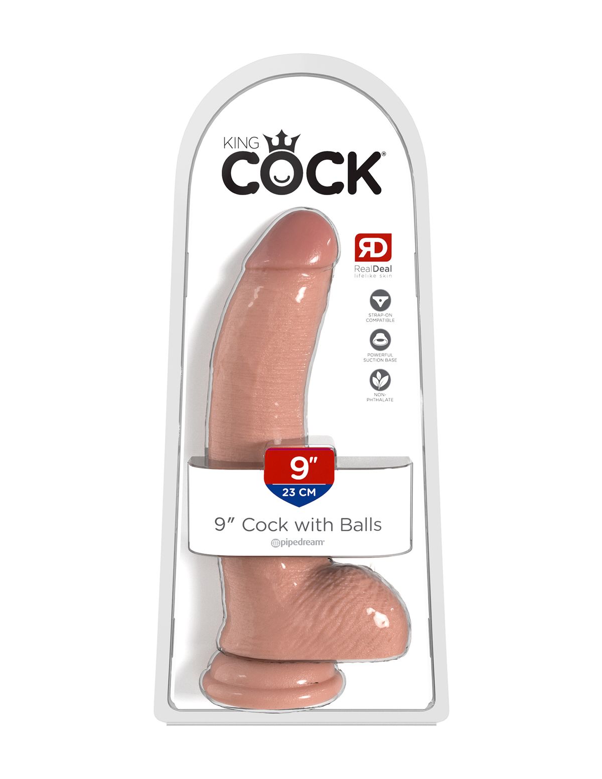King Cock - Dildo Met Balzak Beige - 23 cm foto 5