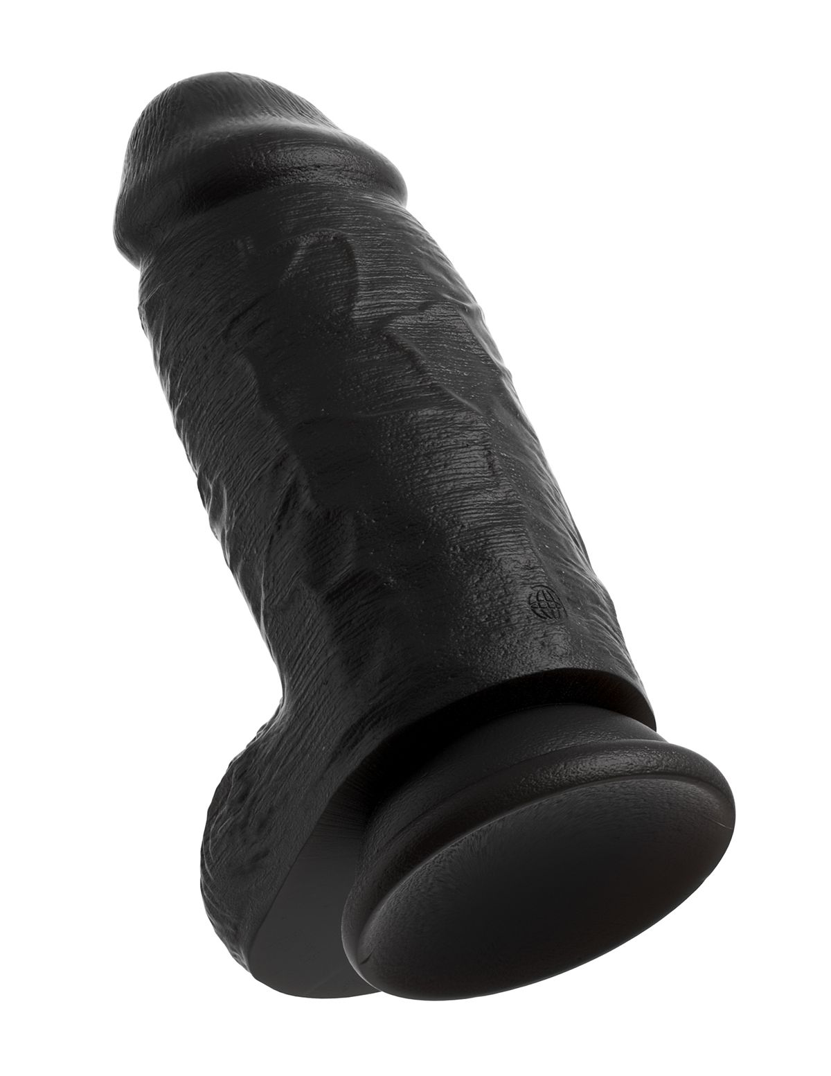 King Cock - Chubby Dildo Met Balzak Zwart - 23 cm foto 4