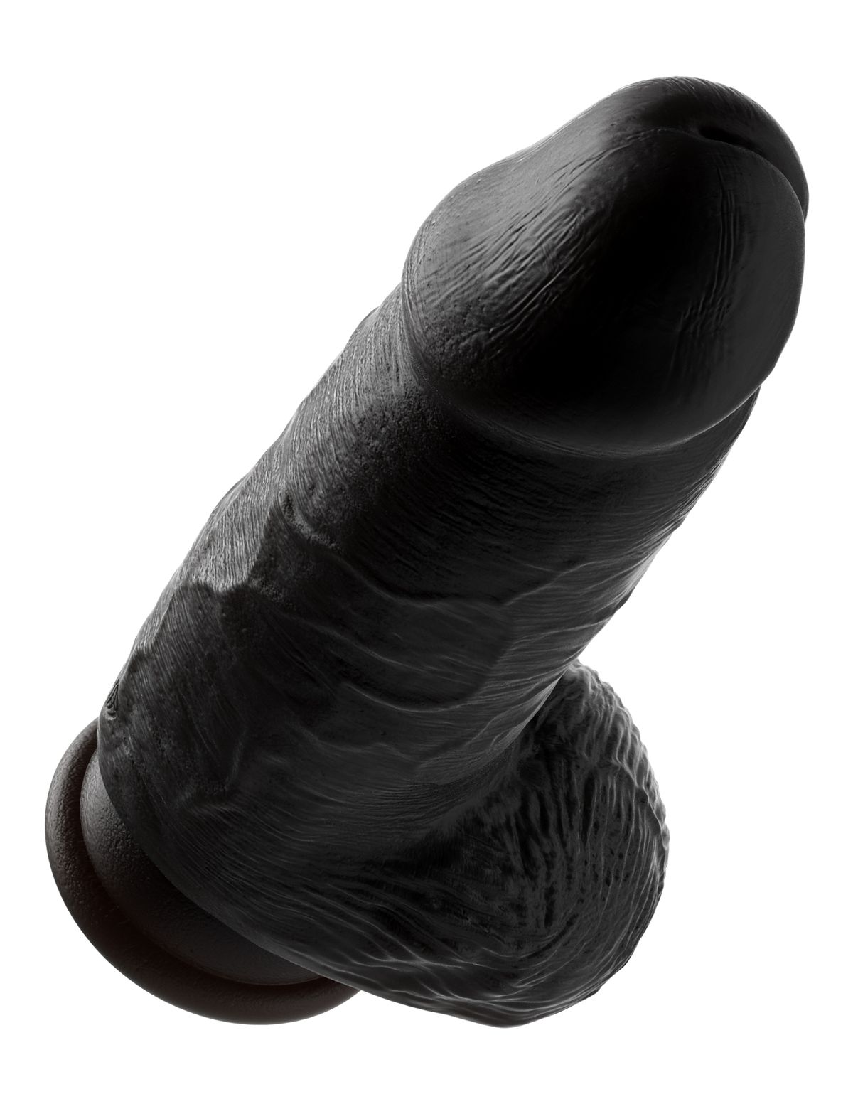 King Cock - Chubby Dildo Met Balzak Zwart - 23 cm foto 3