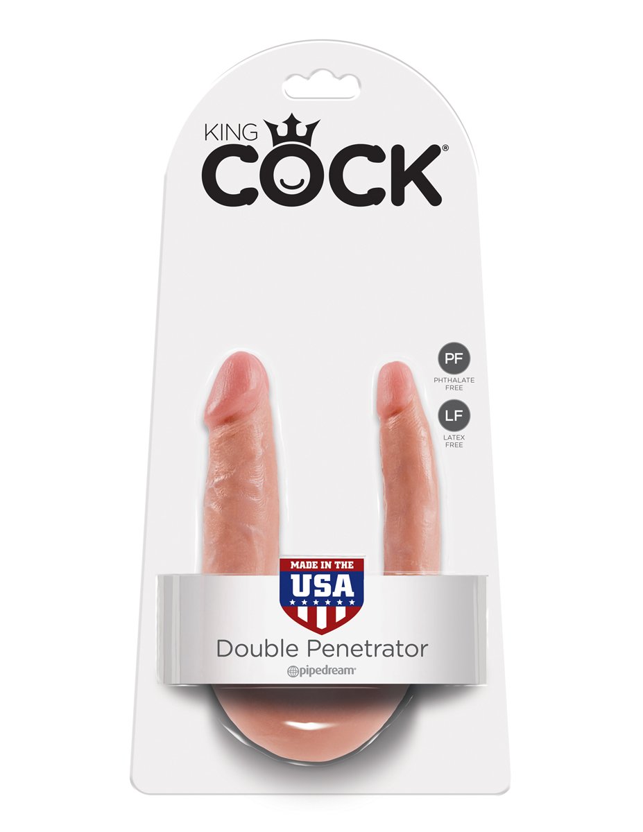King Cock Small Double Trouble 33,5 cm - Flesh