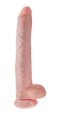 King Cock Gode Cock with Balls 14'' Beige