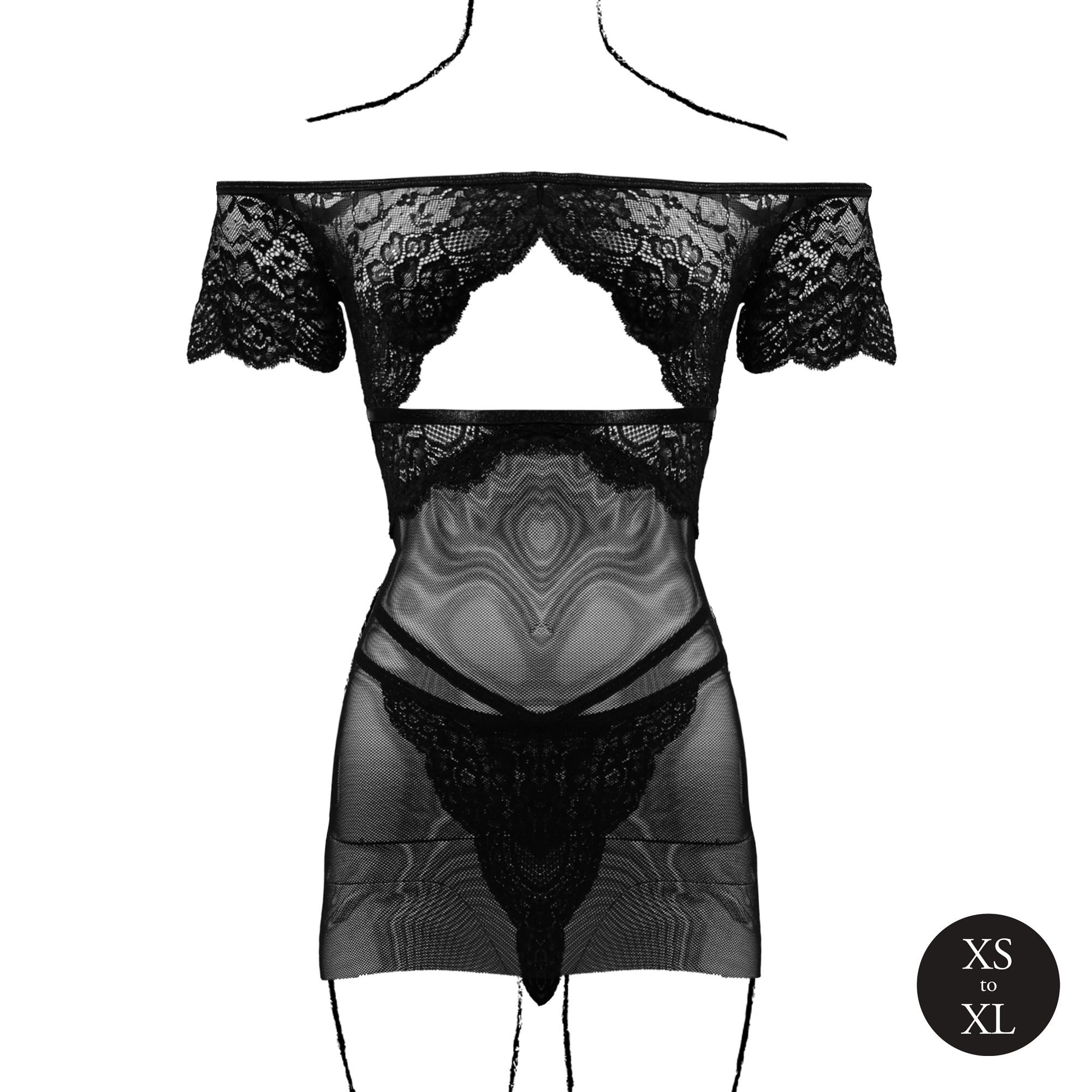 Le Désir - Olympia Babydoll - Zwart foto 5