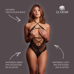 Le Désir - Olympia Body Met Open Kruisje - Zwart