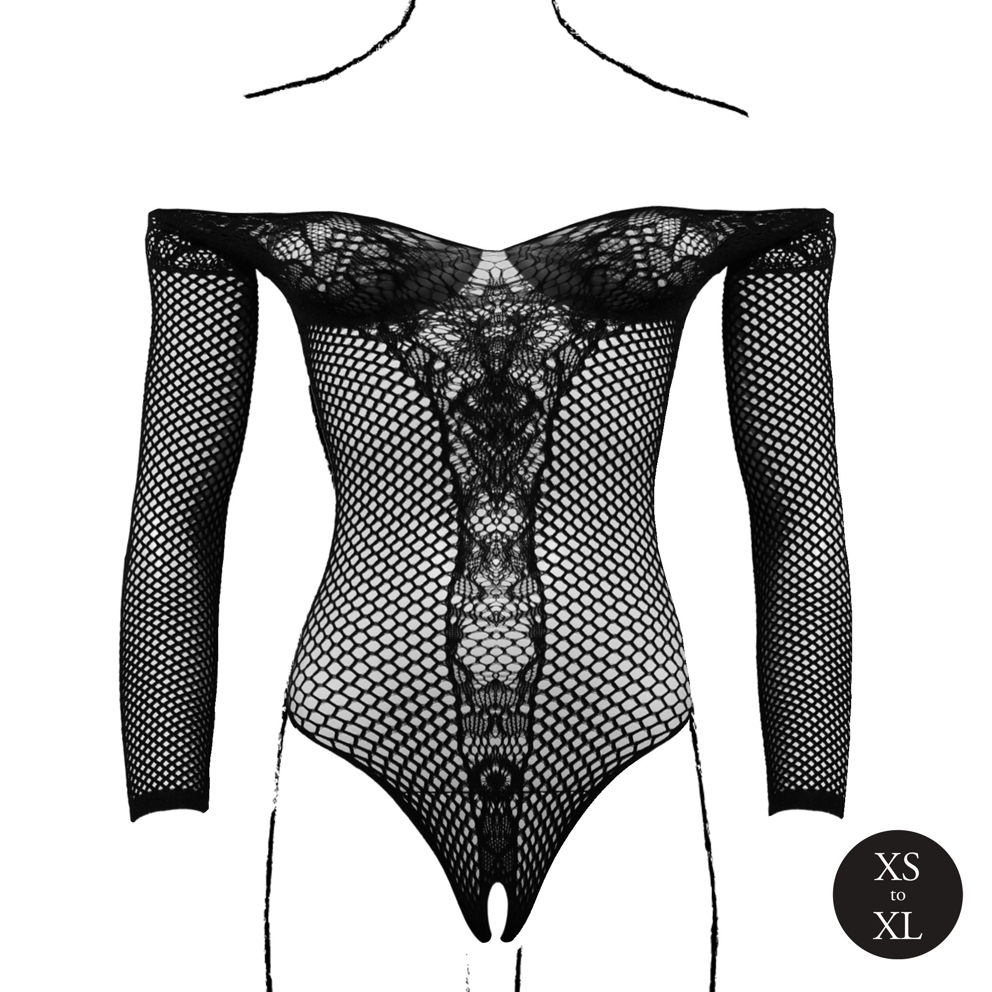 Le Désir - Matilda Kanten Body - Zwart foto 5