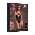 Le Désir – Open Cup Bodysuit met Beugel - Zwart
