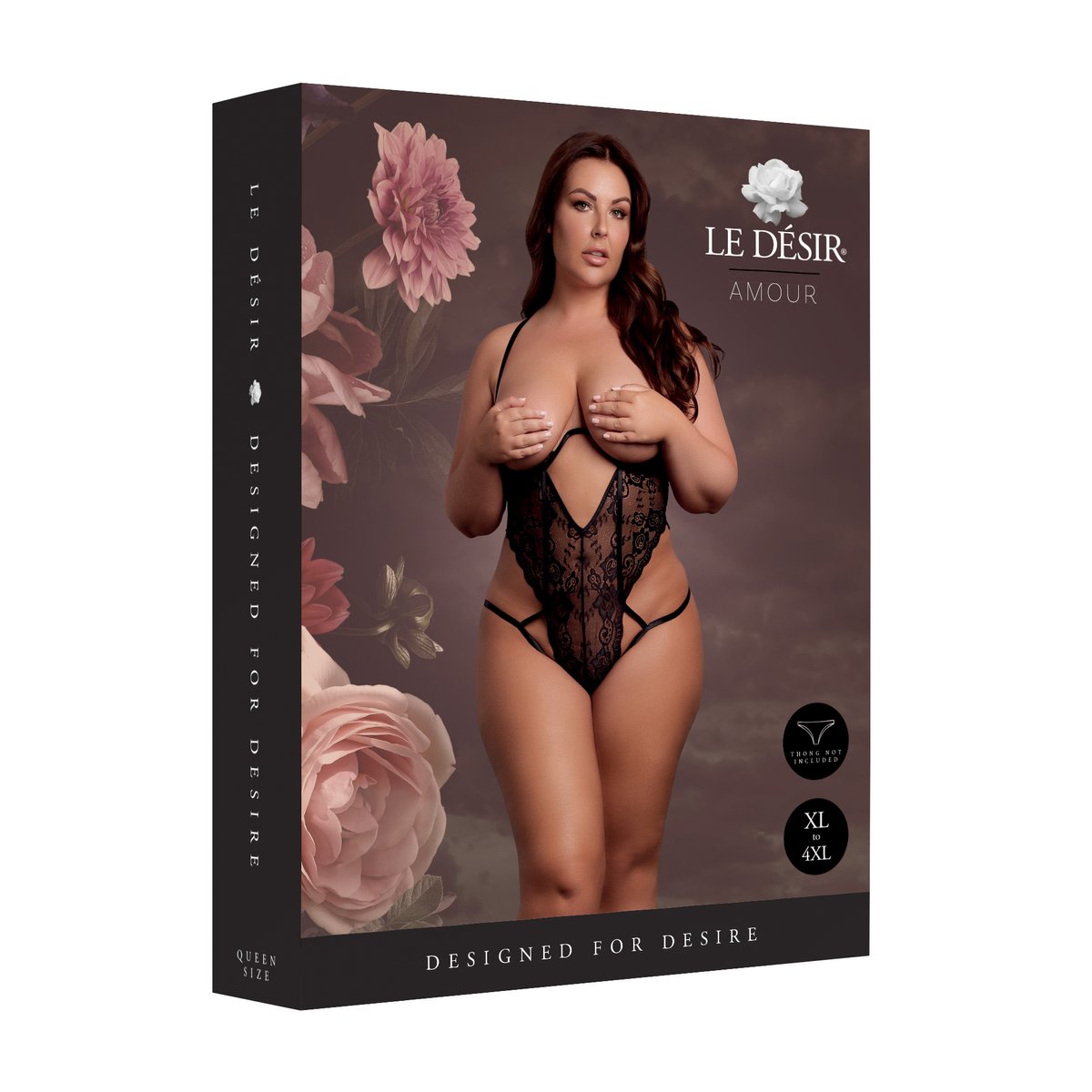Le Désir – Open Cup Bodysuit met Beugel - Zwart