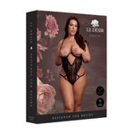 Le Désir – Open Cup Bodysuit met Beugel - Zwart