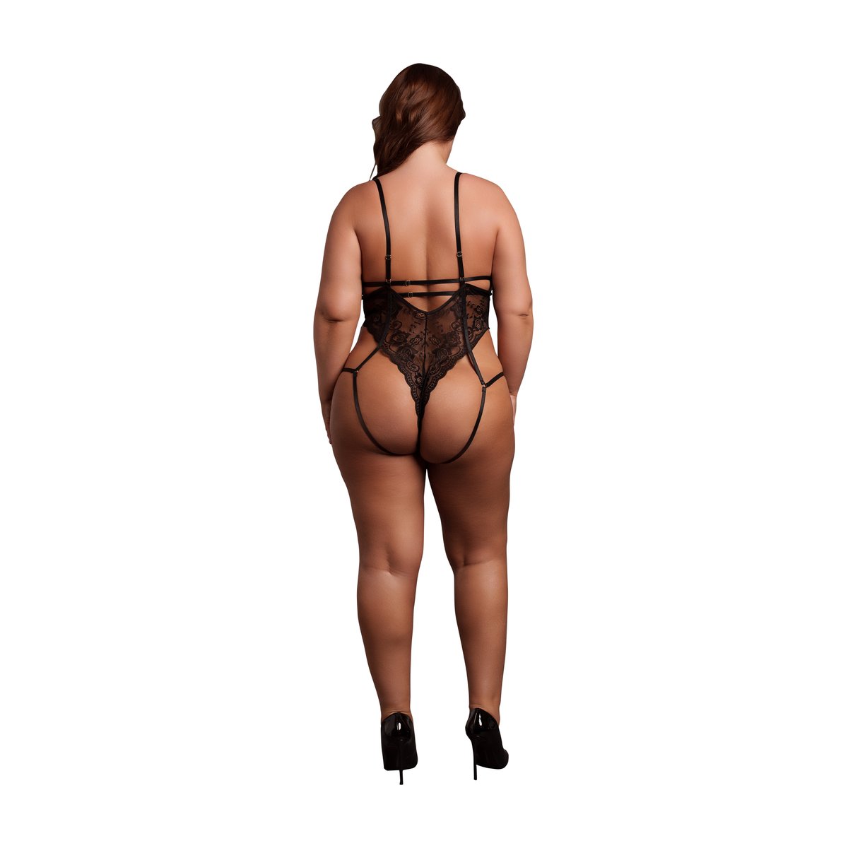 Le Désir – Open Cup Bodysuit met Beugel - Zwart