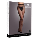 Le Desir - Panty met Fijn Visnetpatroon - Zwart