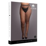 Le Desir - Panty met Fijn Visnetpatroon - Zwart