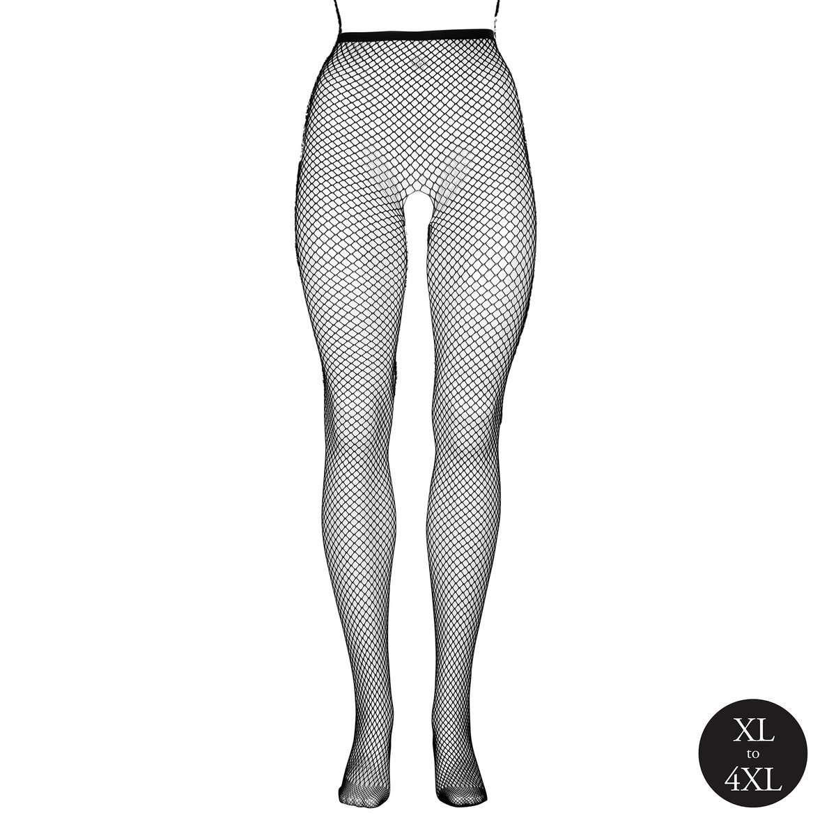 Le Desir - Panty met Fijn Visnetpatroon - Zwart