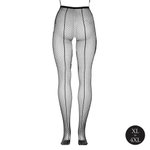 Le Desir - Panty met Fijn Visnetpatroon - Zwart