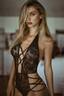 Strappy halter lace teddy