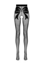 Openkruis panty met strikdesign