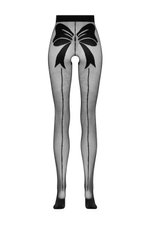 Openkruis panty met strikdesign