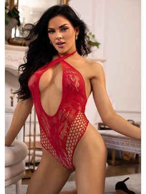 Can't Say No Lace Teddy - Rood
