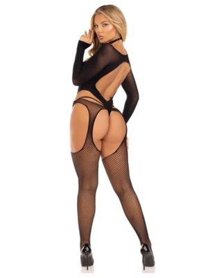 Leg Avenue - Tweedelige Body Set Met Halternek - Zwart