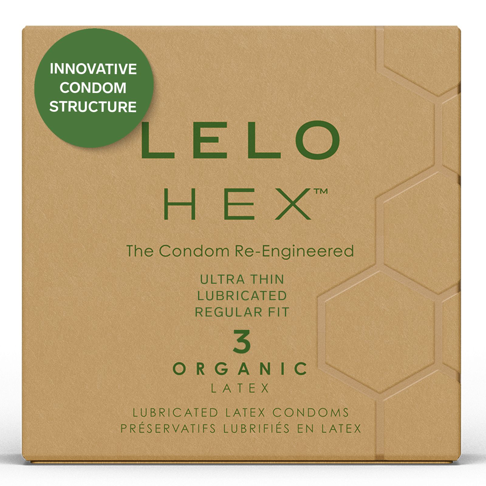 LELO - HEX Organic Condooms - 3 Stuks