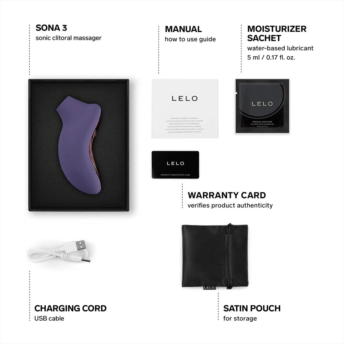 LELO - SONA 3 Clitoris Stimulator - Cyber Purple