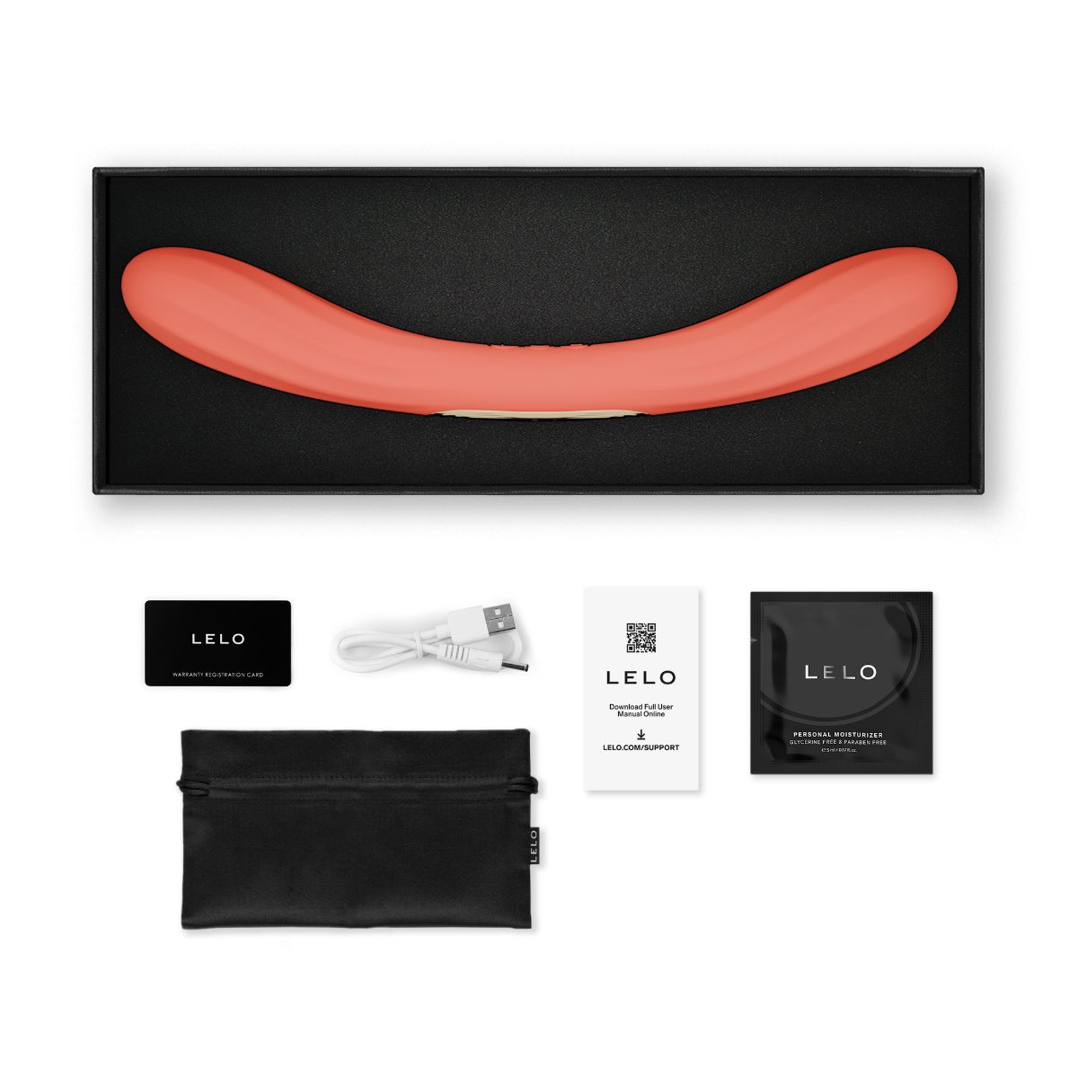 LELO - BOOMERANG Dubbele Vibrator - Coral Red - Afbeelding 12