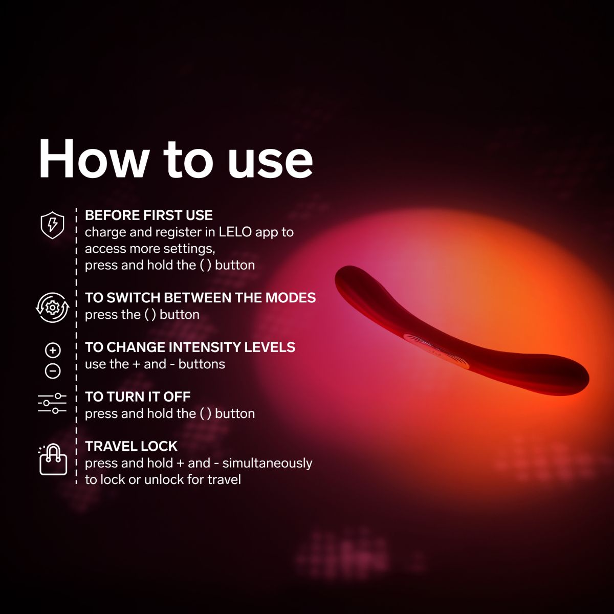 LELO - BOOMERANG Dubbele Vibrator - Coral Red - Afbeelding 3