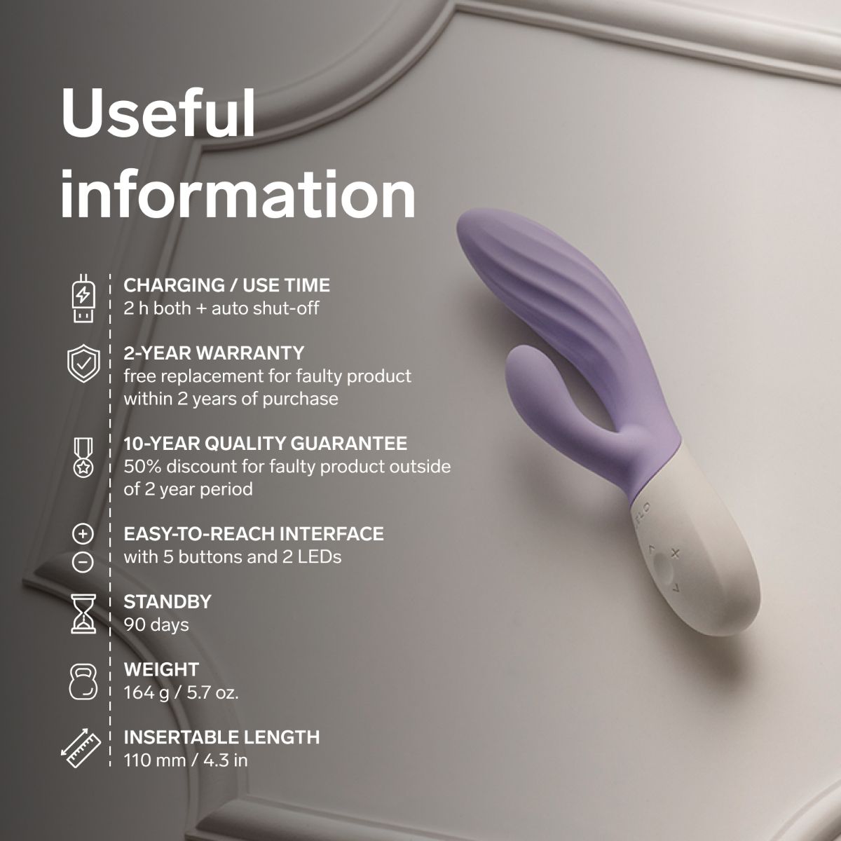 LELO - INA Twist Dual-Action Massager - Aqua foto 3