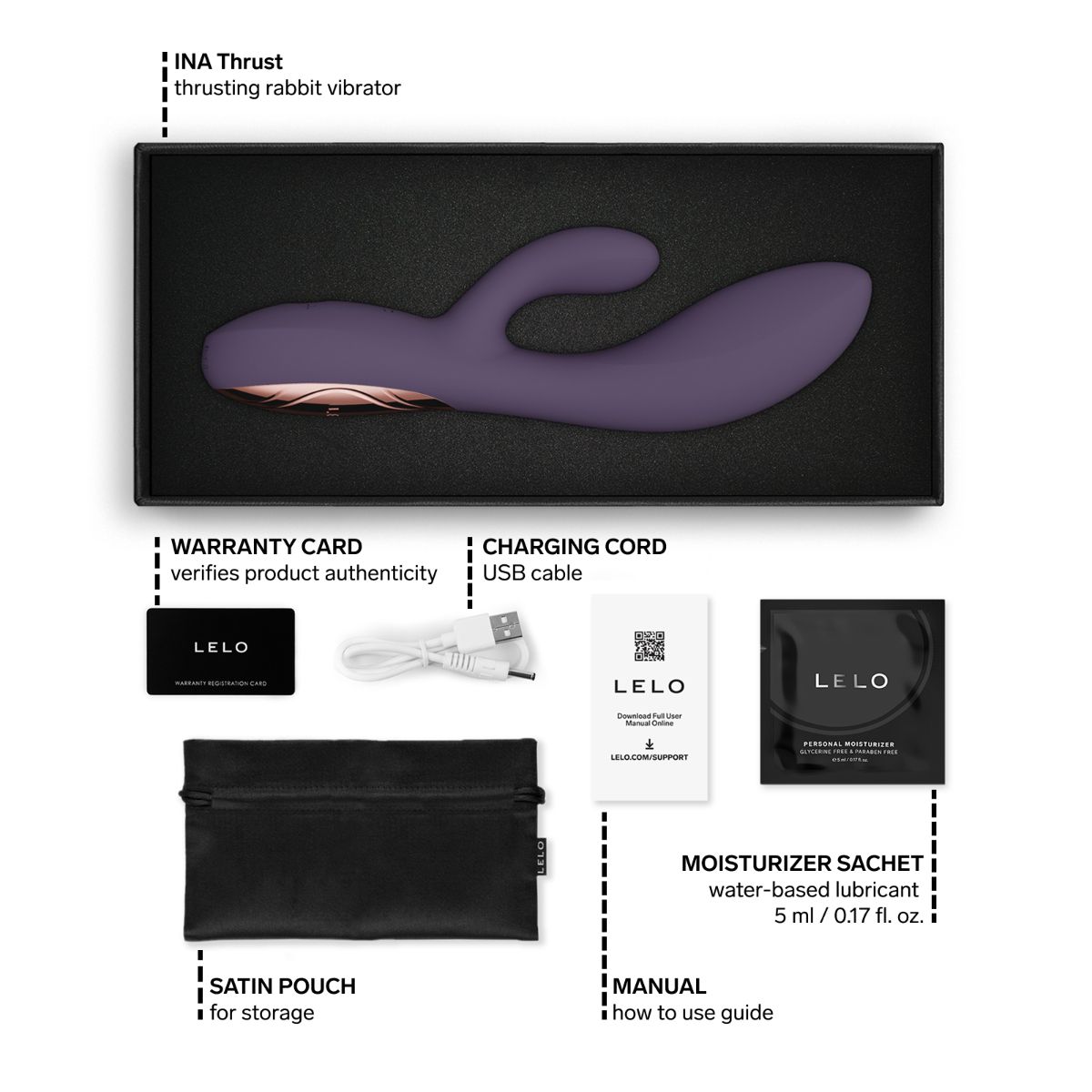 LELO - INA Thrust Dual-Action Massager - Purple Twilight foto 10
