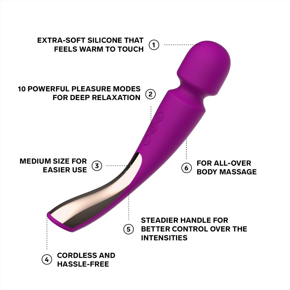 LELO - Smartwand Medium 2 - Deep Rose