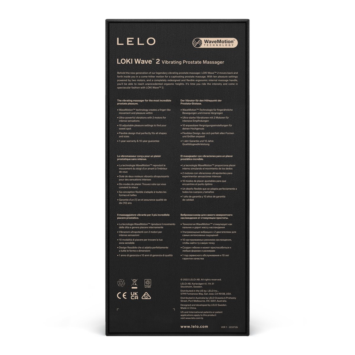 LELO - Loki Wave 2 Prostaat Vibrator - Basic Blue