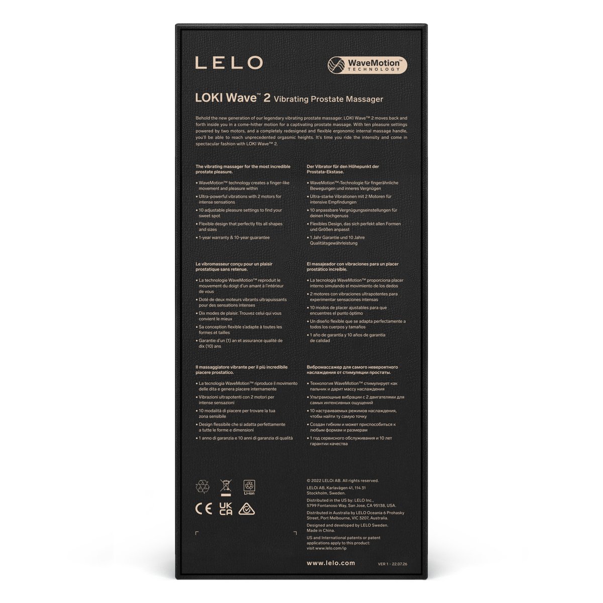 LELO - Loki Wave 2 Prostaat Vibrator - Violet Dusk