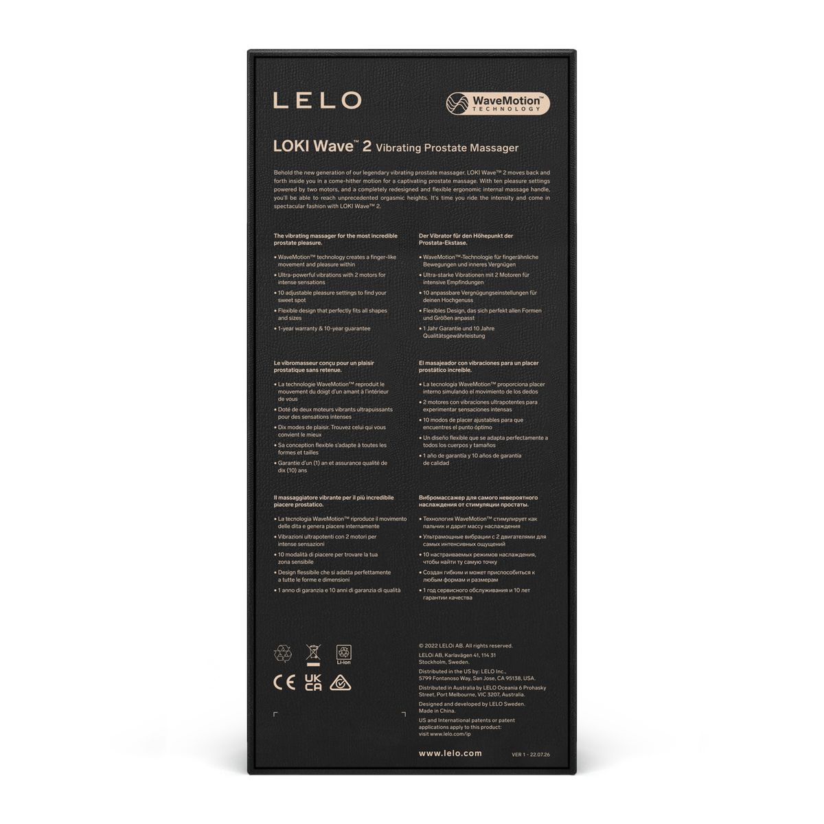 LELO - Loki Wave 2 Prostaat Vibrator - Zwart foto 5